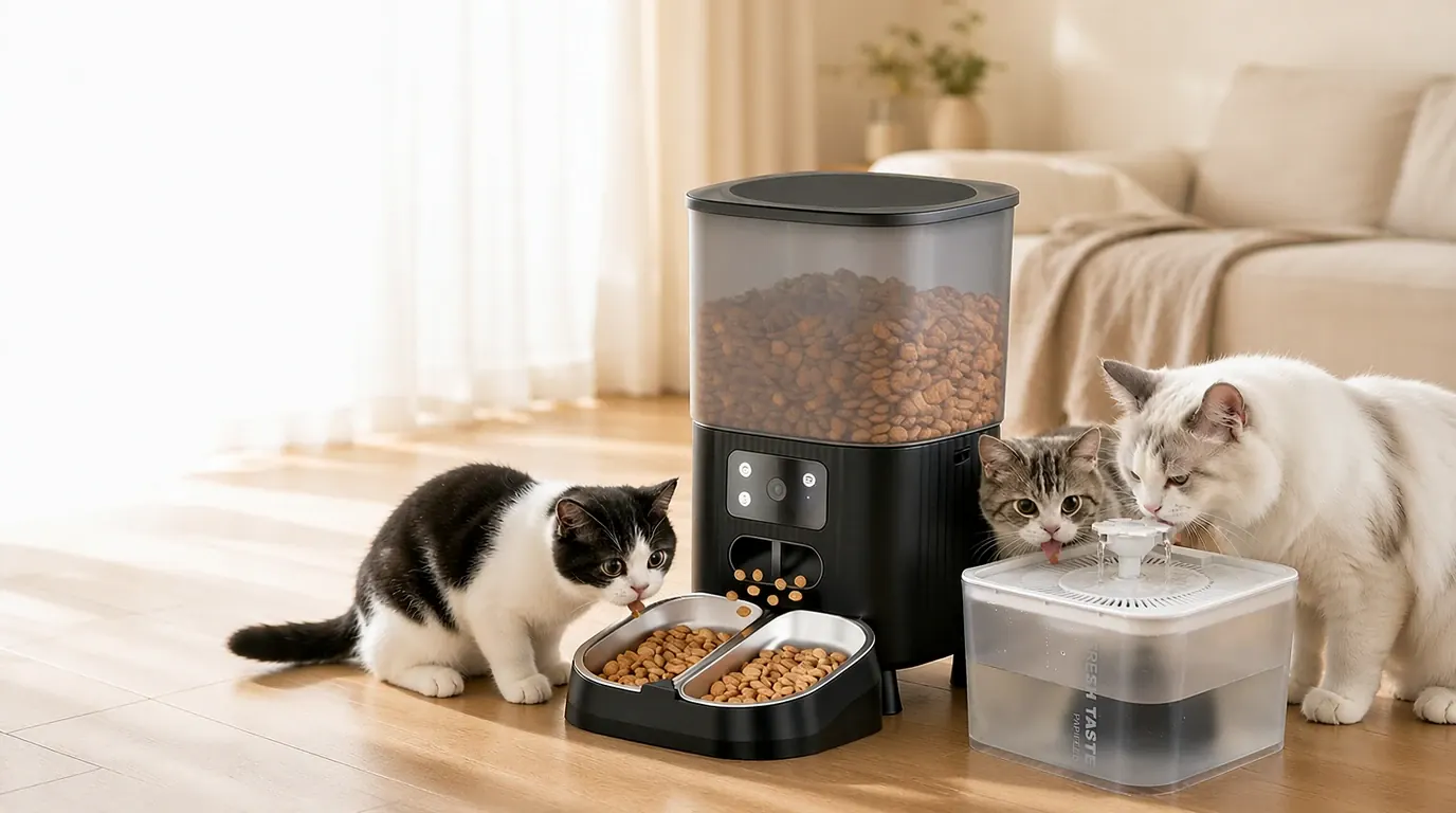 App-controlled smart pet feeder with scheduling, private label available