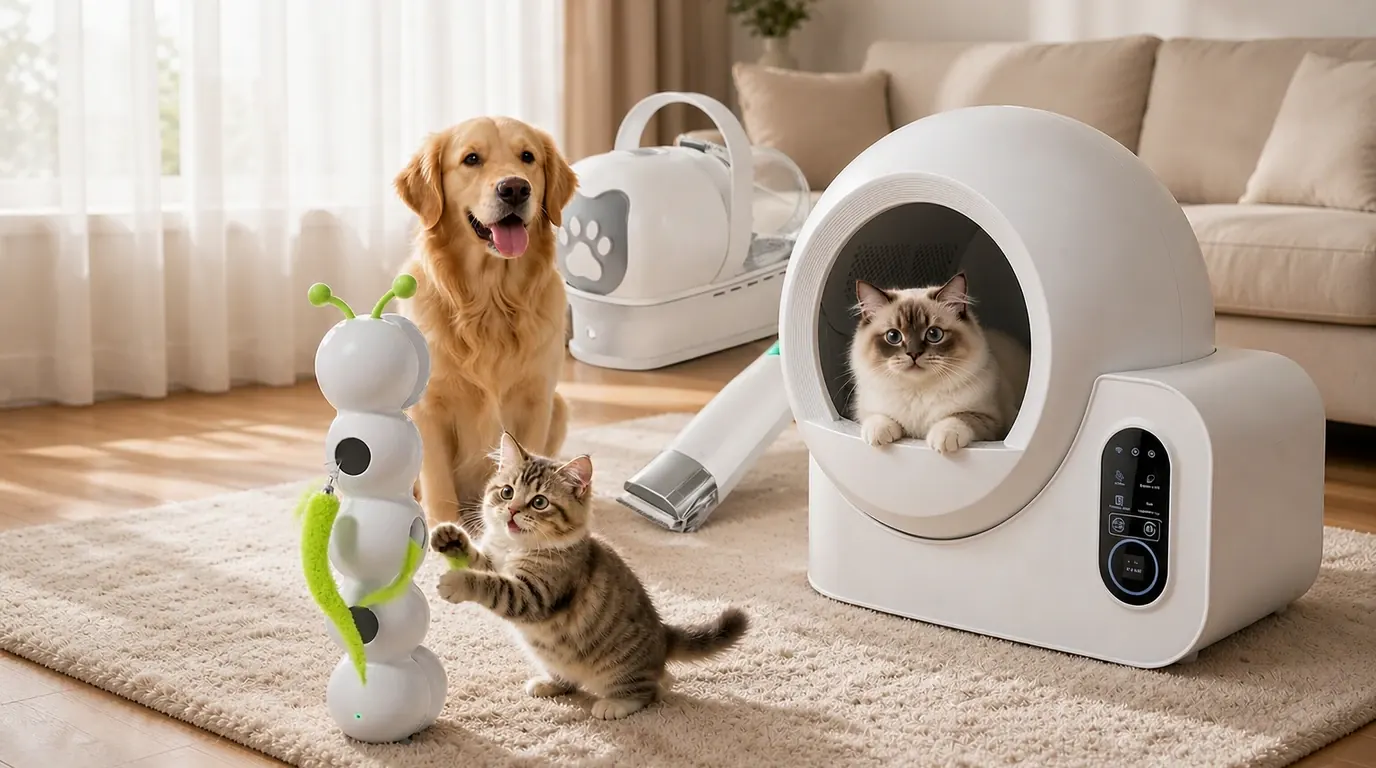 Self-cleaning cat litter box and grooming vacuum, catalog models