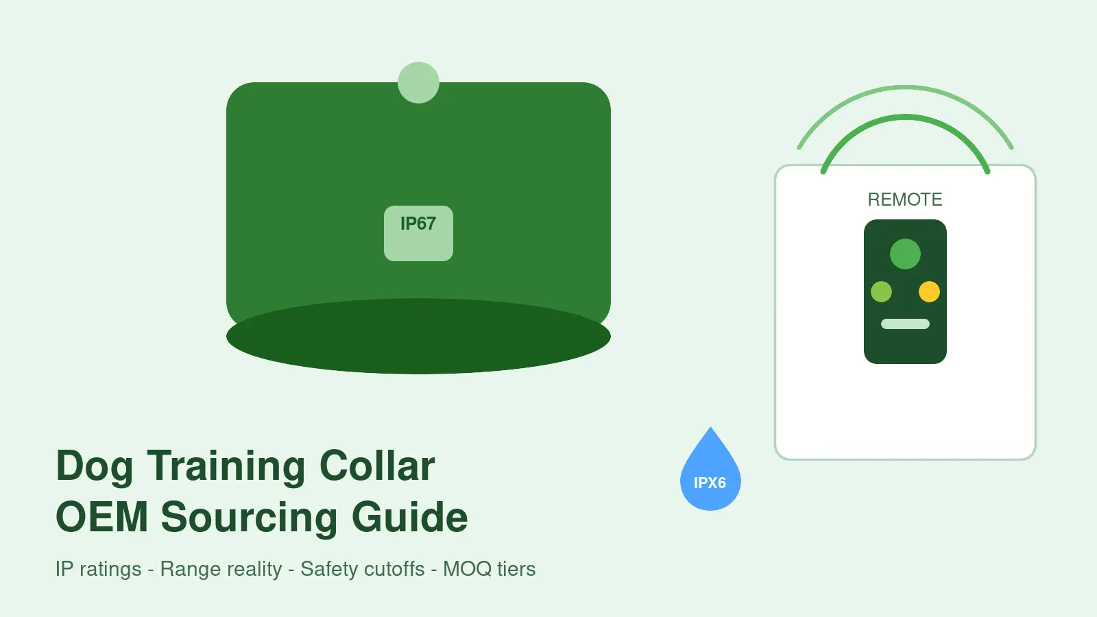 Dog Training Collar OEM Guide: IP Ratings, Range and Safety Cutoffs
