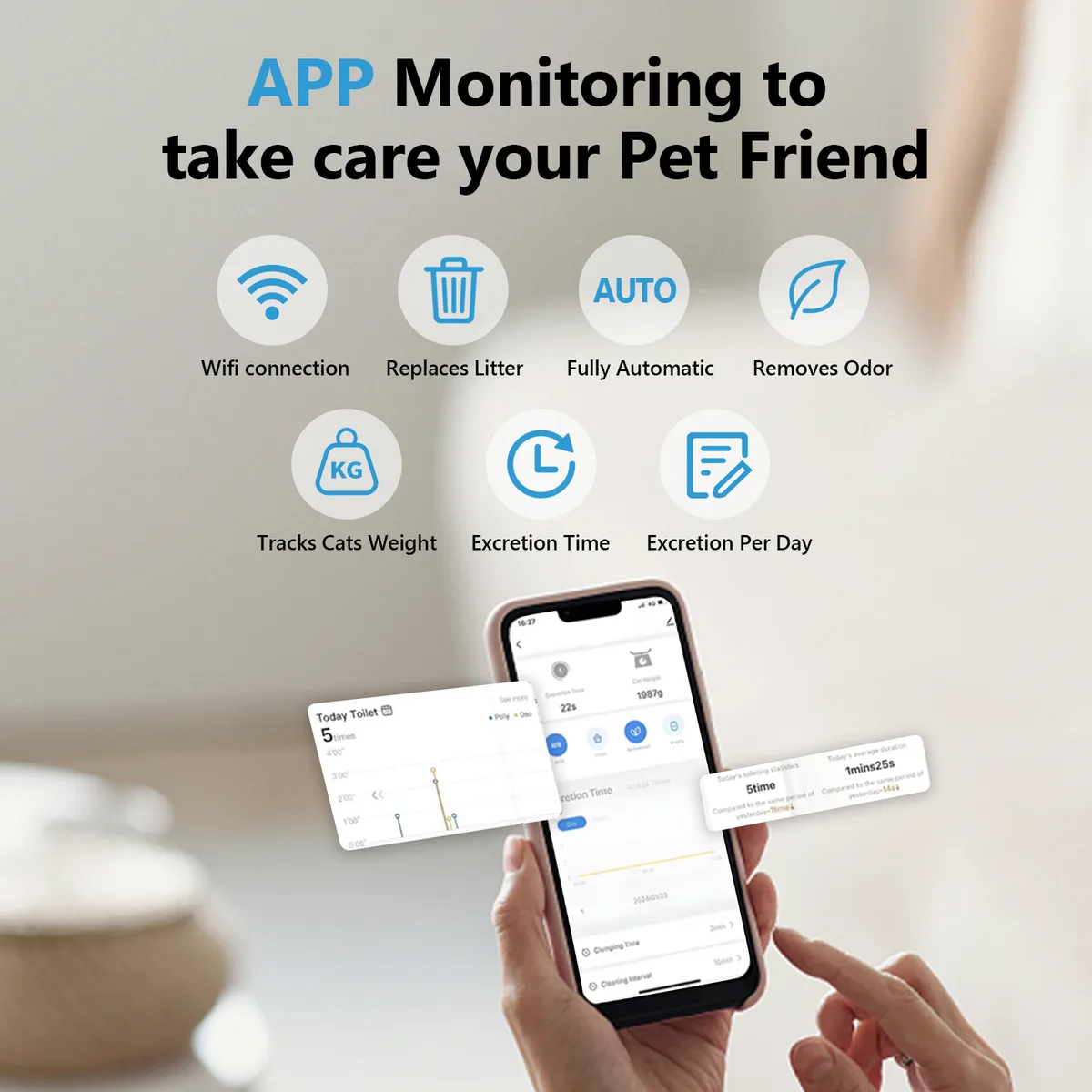 Wholesale 70L Self-Cleaning Litter Box, App Control (SKU ALB-01) - detail