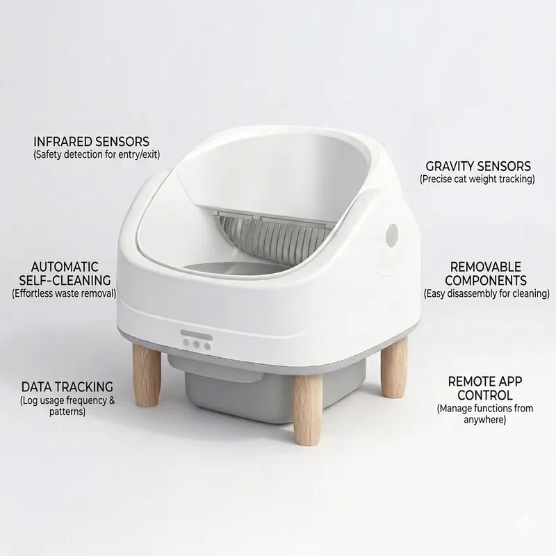 Open-Top Smart Litter Box 70L — Bulk Orders, MOQ 50 (ALB-02)