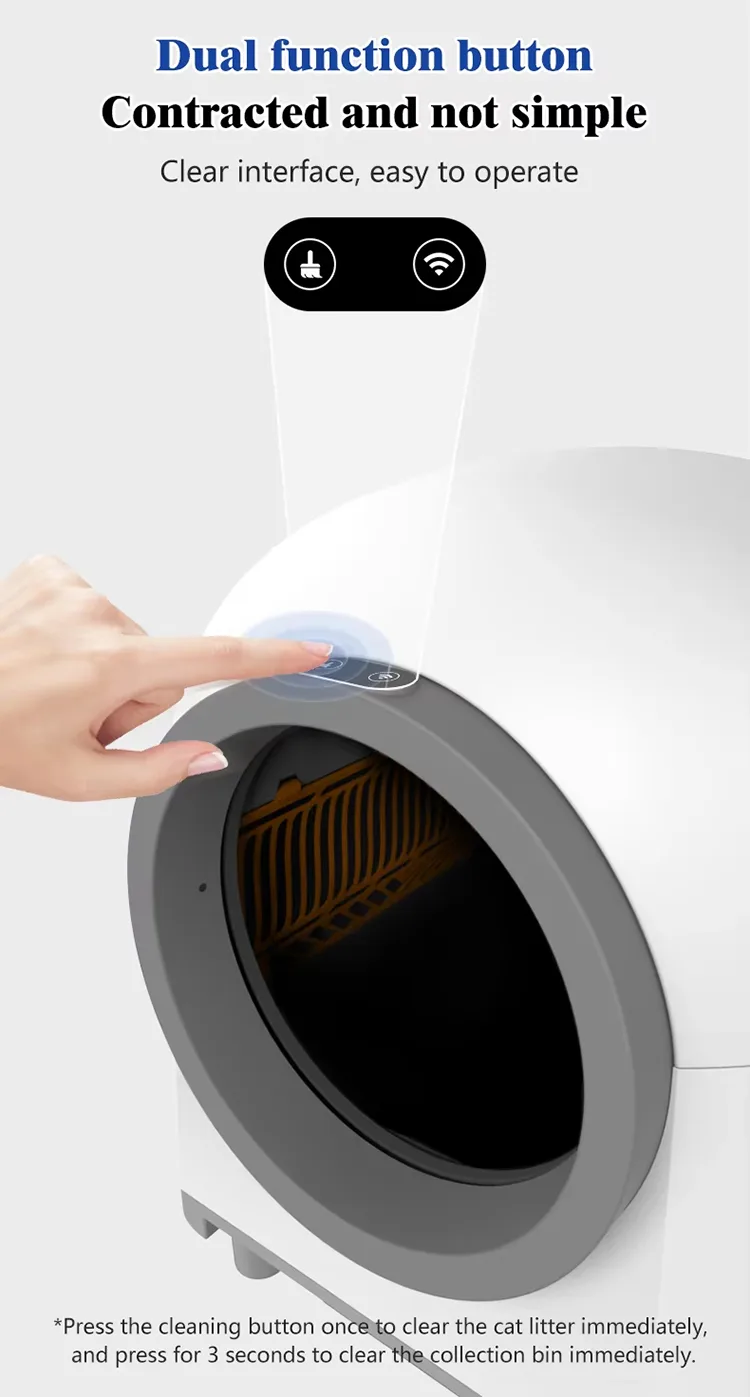App-Controlled Self-Cleaning Cat Toilet for Retail (ALB-04) - detail