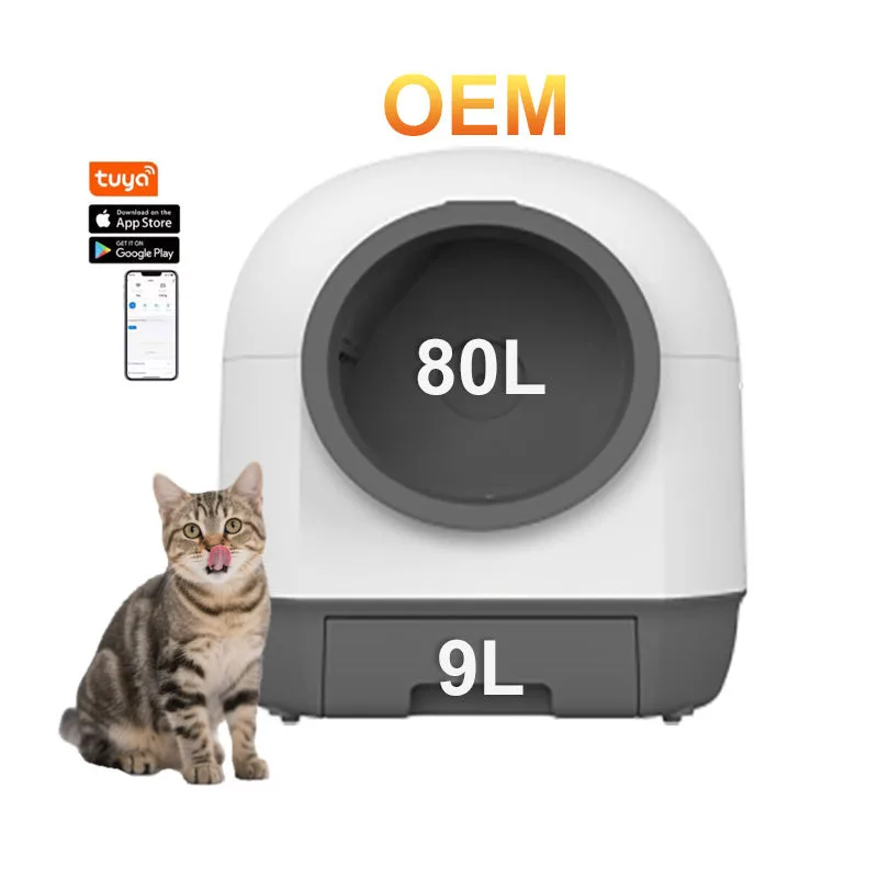 App-Controlled Self-Cleaning Cat Toilet for Retail (ALB-04)