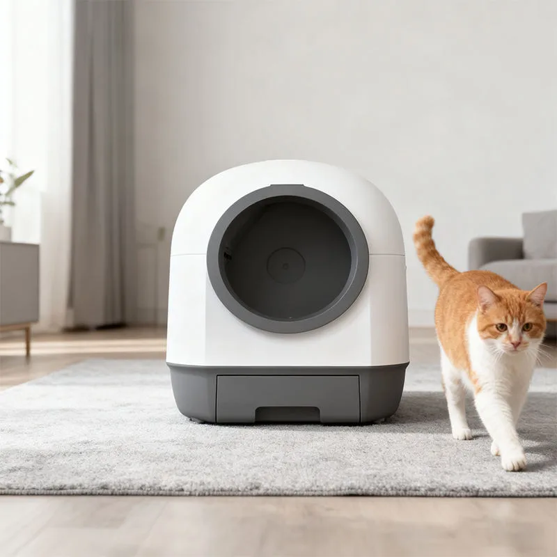 App-Controlled Self-Cleaning Cat Toilet for Retail (ALB-04)