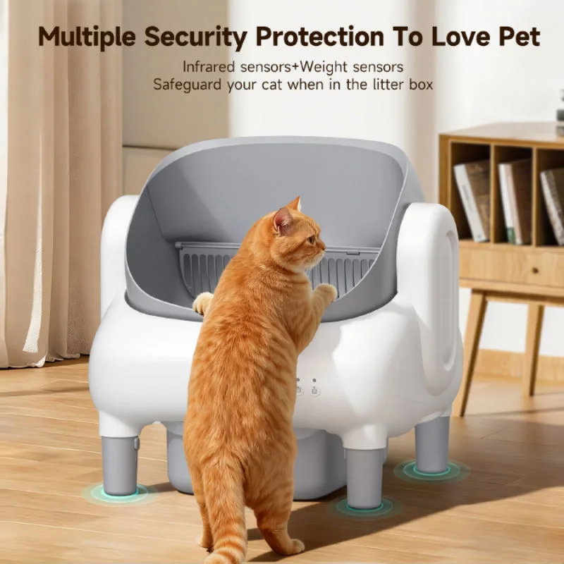 Compact 35L Self-Cleaning Litter Box with Sensors (ALB-05)