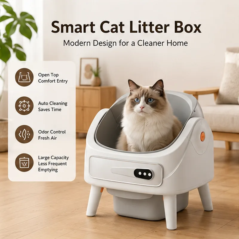 Open-Top 119L Extra-Large Cat Litter Box, Tuya App Control — MOQ 2 (PAI-LB-006) - detail