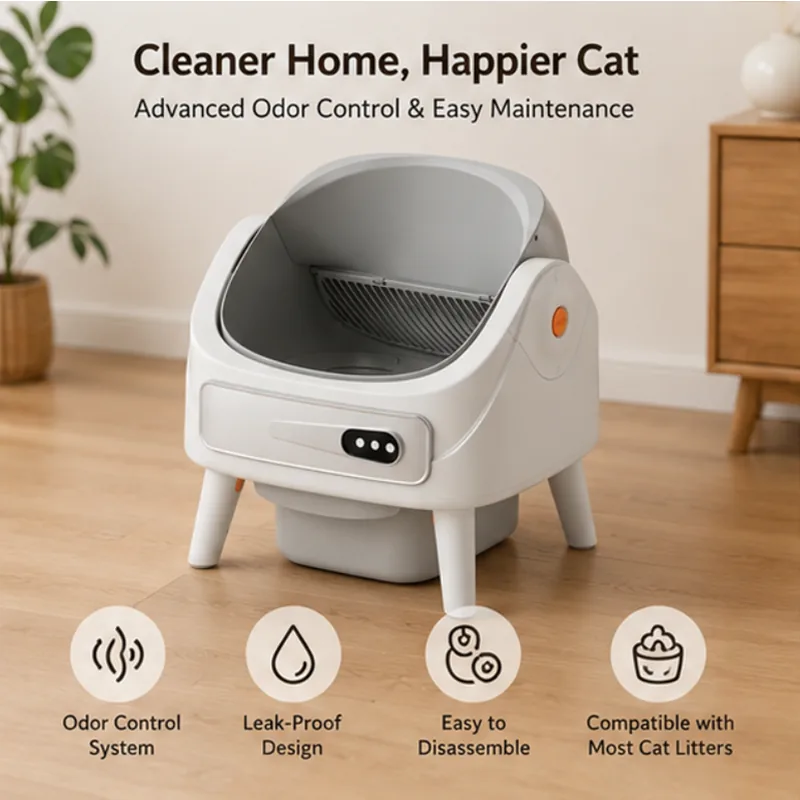 Open-Top 119L Extra-Large Cat Litter Box, Tuya App Control — MOQ 2 (PAI-LB-006) - detail