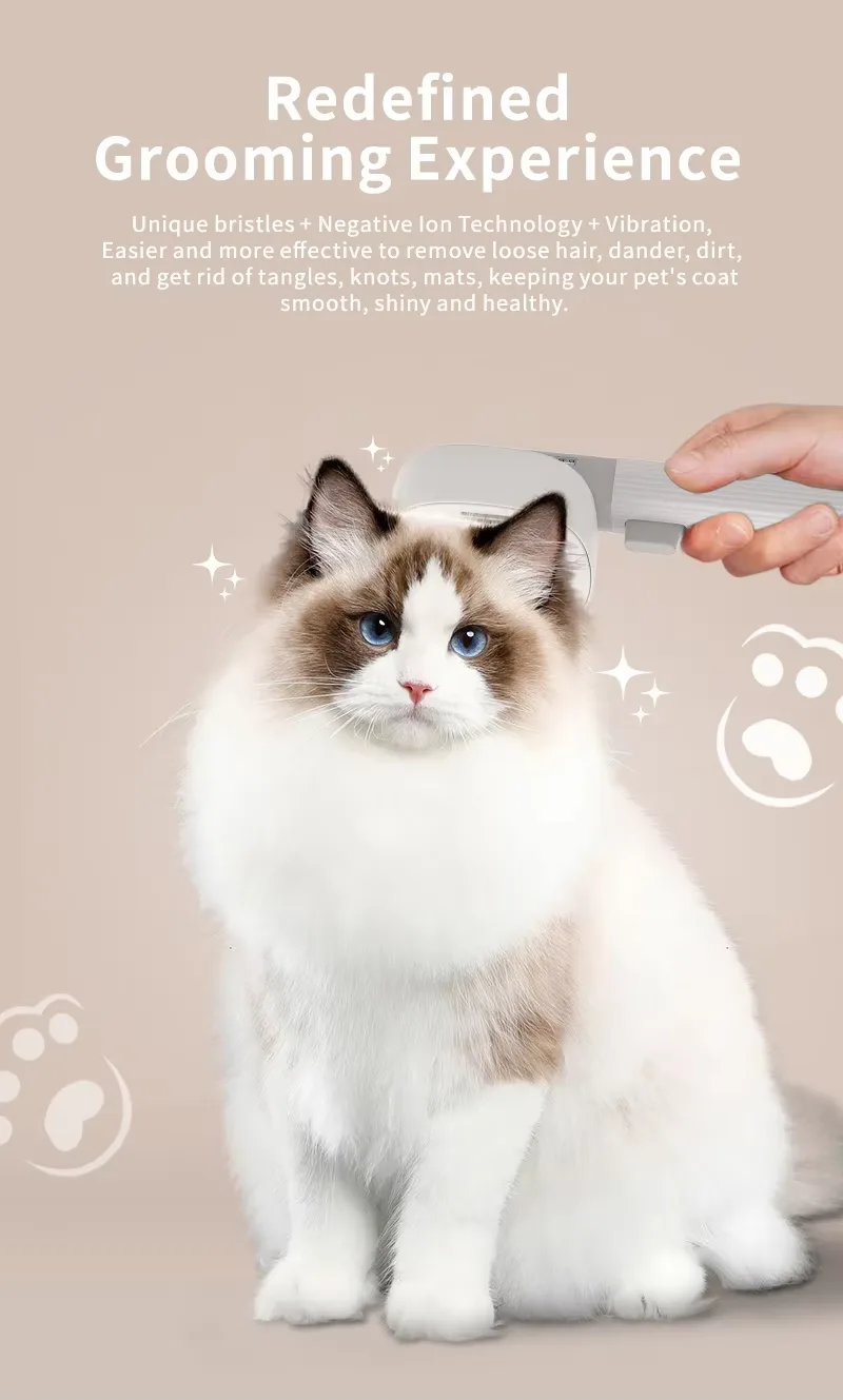 Wholesale Electric Cat Slicker Brush, Self-Cleaning (PB-01) - detail