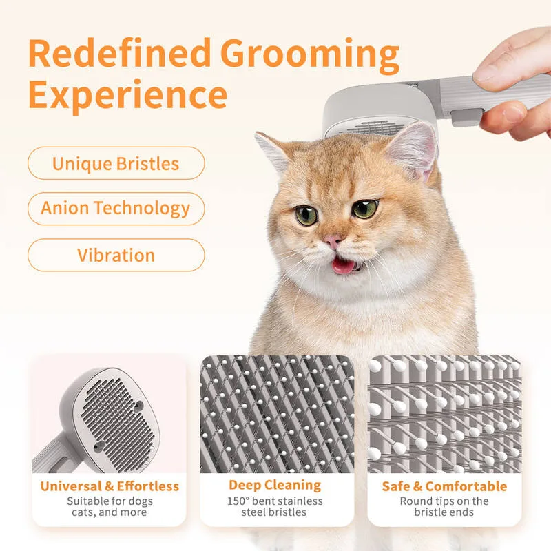 Wholesale Electric Cat Slicker Brush, Self-Cleaning (PB-01)
