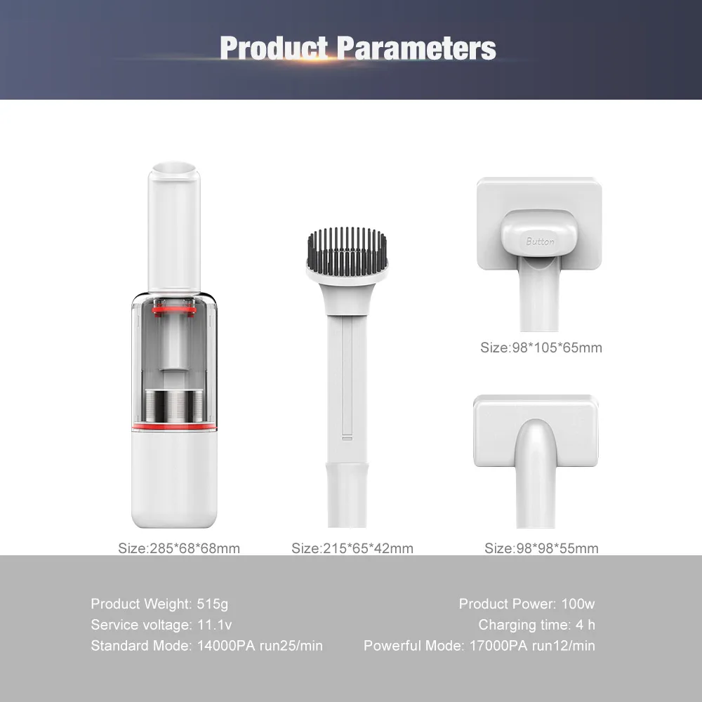 Cordless Pet Grooming Vacuum Brush, 100W BLDC (PB-02) - detail