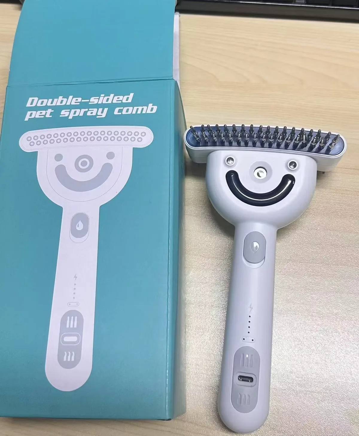 Double-Sided Steam Pet Brush, Rechargeable (PB-03) - detail