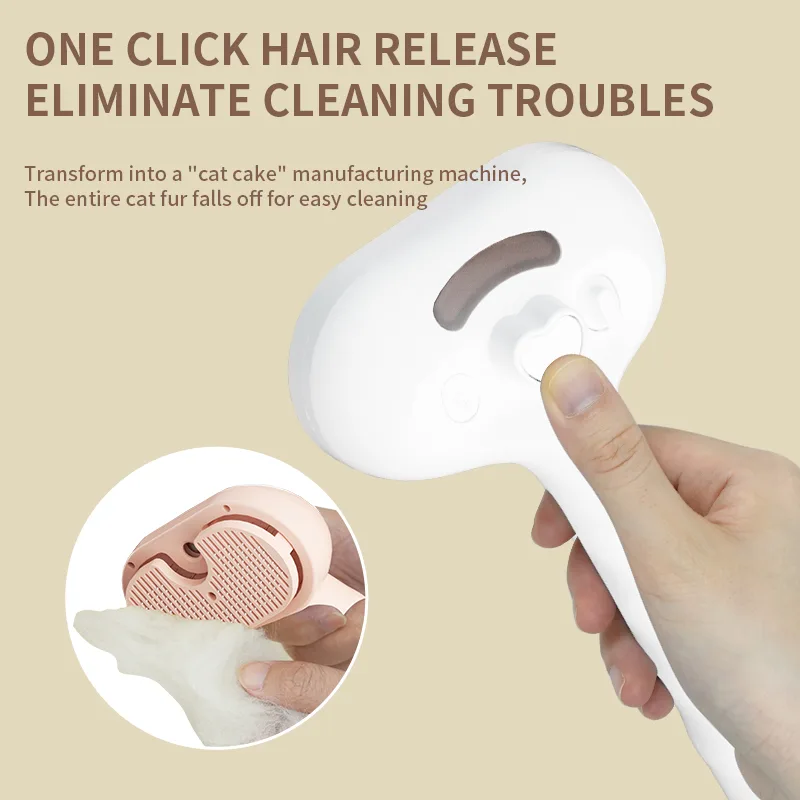 Corded Steam Cat Comb for Deshedding (PB-04) - detail