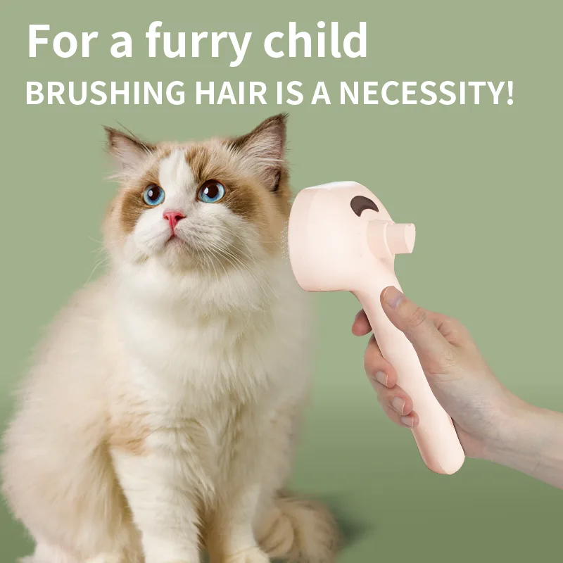 Corded Steam Cat Comb for Deshedding (PB-04) - detail