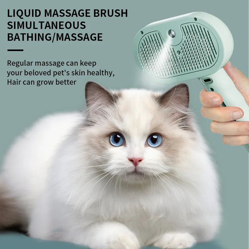 Corded Steam Cat Comb for Deshedding (PB-04) - detail