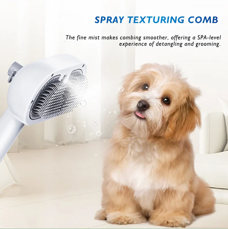 Water-Mist Cat Grooming Comb, Anti-Flyaway (PB-05) - detail
