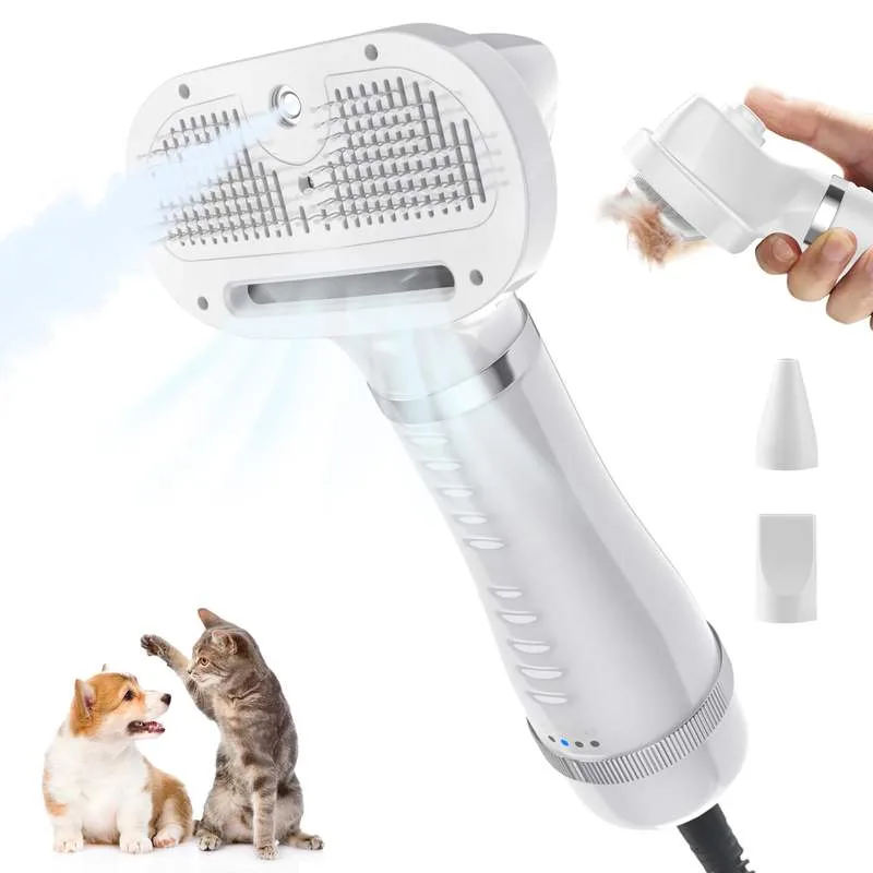 3-in-1 Steam Deshedding Brush for Cats, Dogs (PB-06)