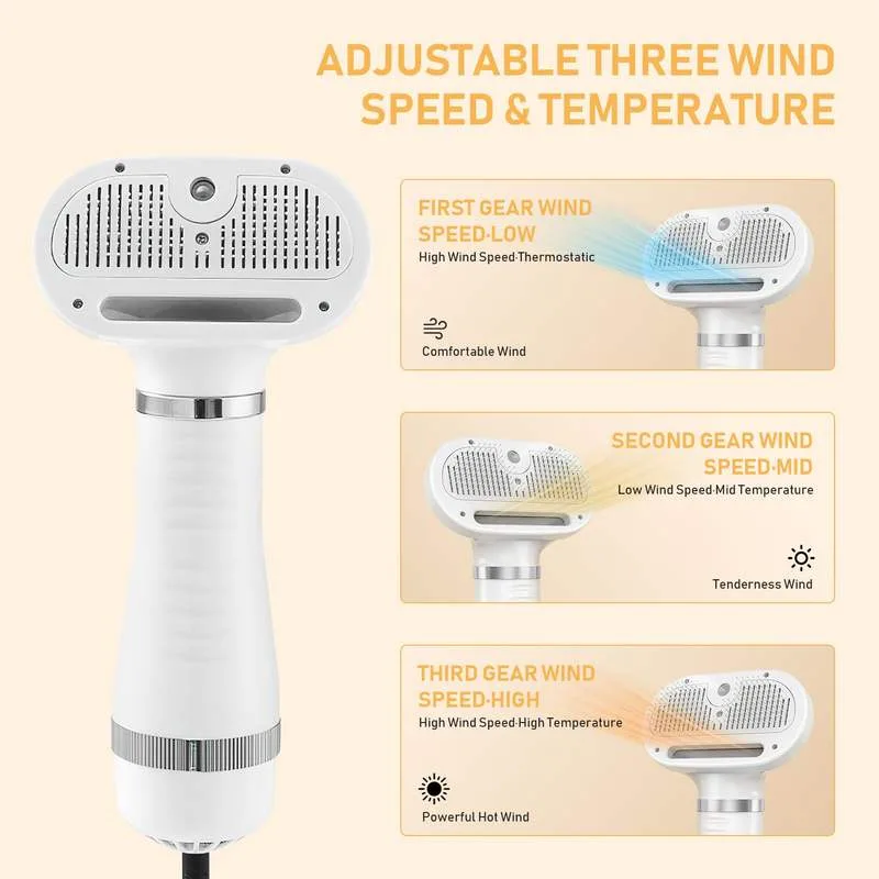 3-in-1 Steam Deshedding Brush for Cats, Dogs (PB-06)