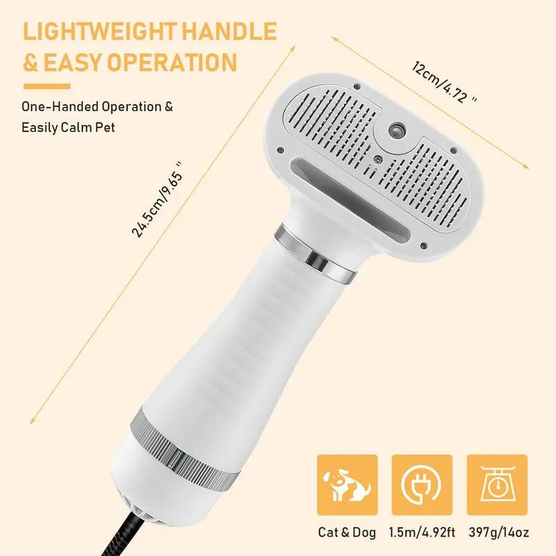 3-in-1 Steam Deshedding Brush for Cats, Dogs (PB-06)