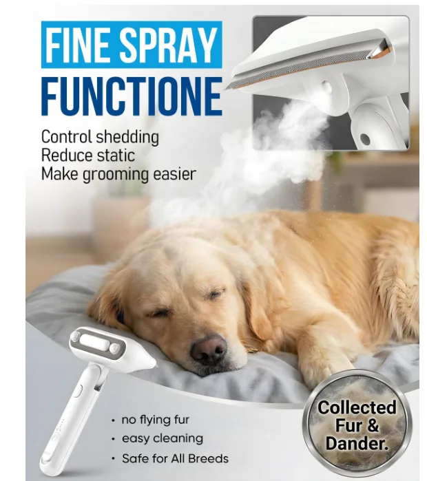 Rechargeable Pet Shower Brush for Wet Grooming (PB-07) - detail