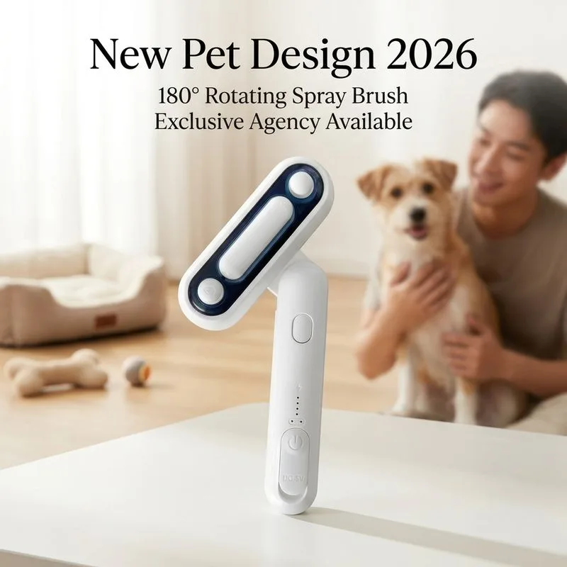Rechargeable Pet Shower Brush for Wet Grooming (PB-07) - detail