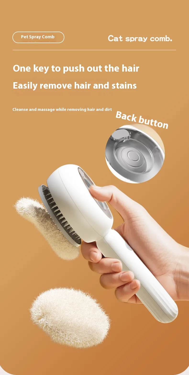 Electric Spray Pet Comb with Custom Logo (PB-08) - detail