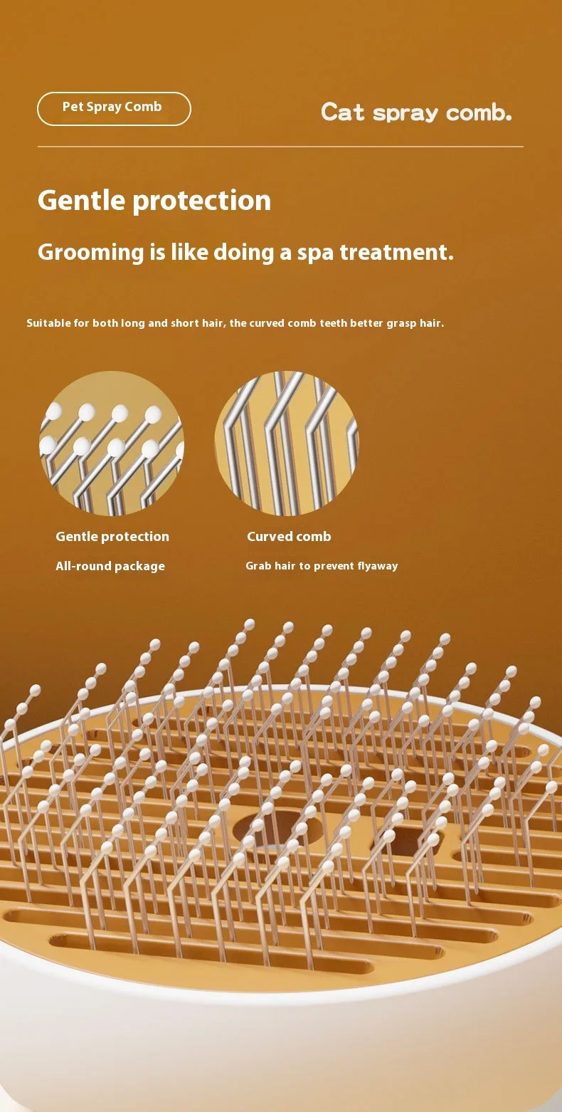 Electric Spray Pet Comb with Custom Logo (PB-08) - detail