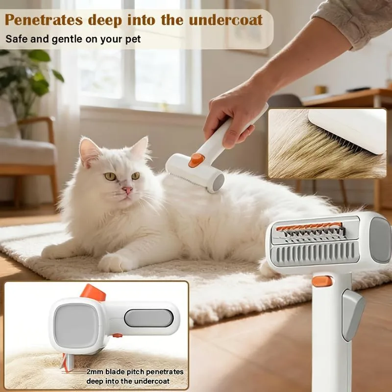 2-in-1 Detangler Comb with One-Click Clean (PB-10)