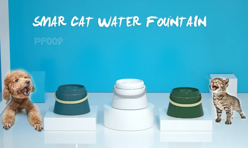 Cat Water Fountain with Stainless Bowl — 2.5L, Custom Colors - detail
