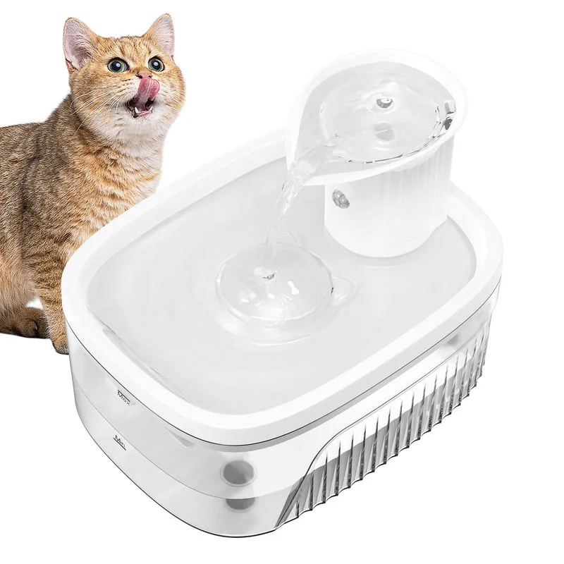 Cordless Cat Water Fountain 2.5L, 2200mAh Battery — Bulk