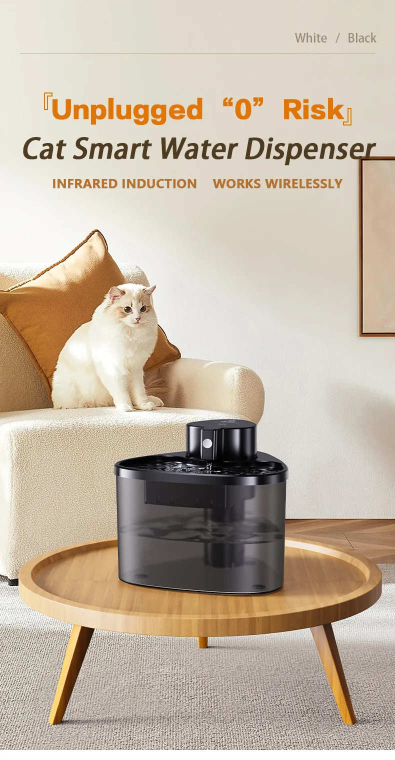 IPX5 Silent Pet Water Fountain 2L — Filter Circulation - detail