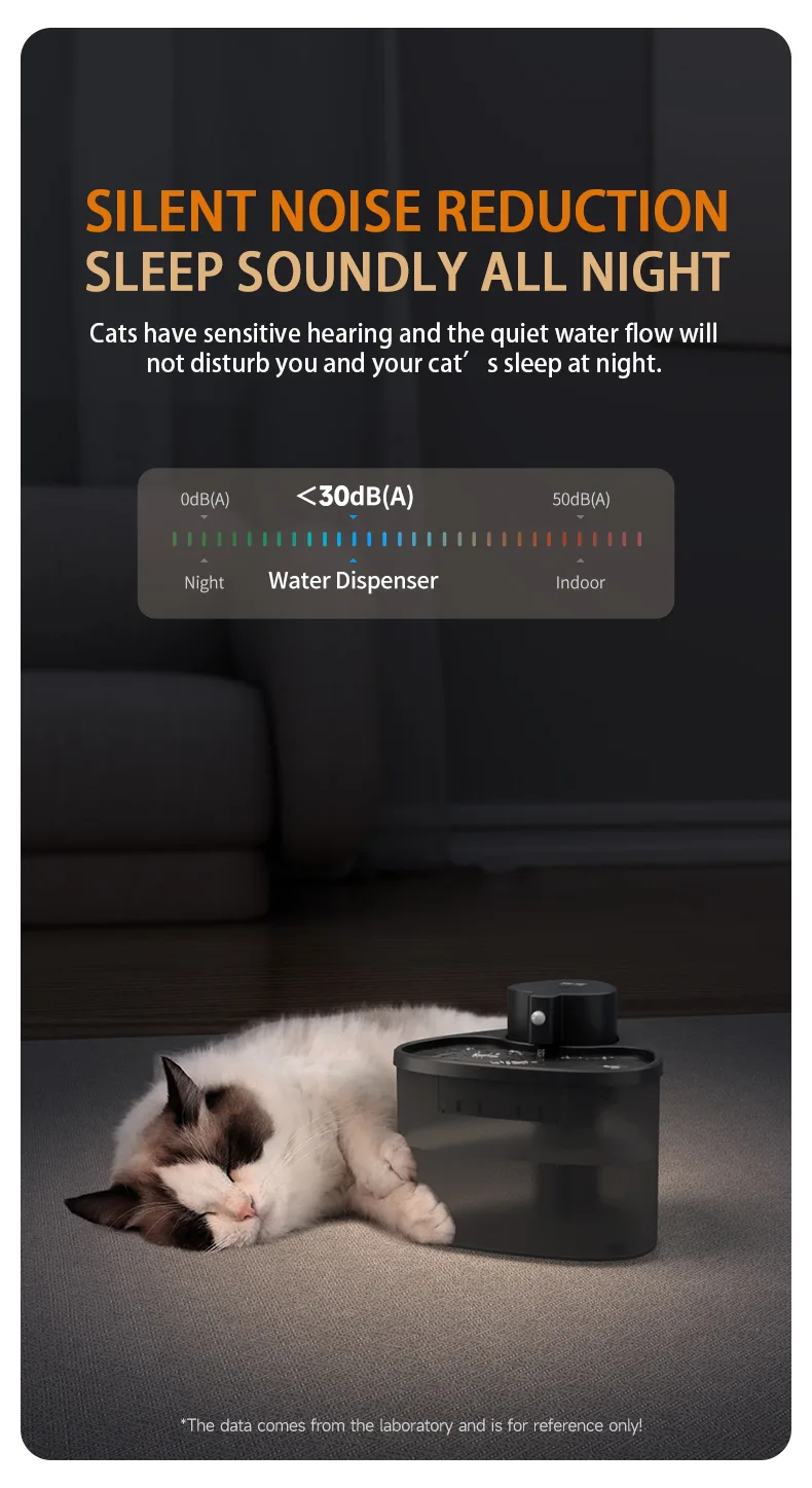 IPX5 Silent Pet Water Fountain 2L — Filter Circulation - detail