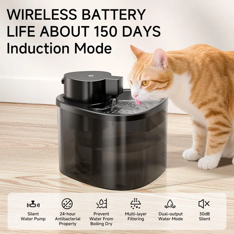 IPX5 Silent Pet Water Fountain 2L — Filter Circulation