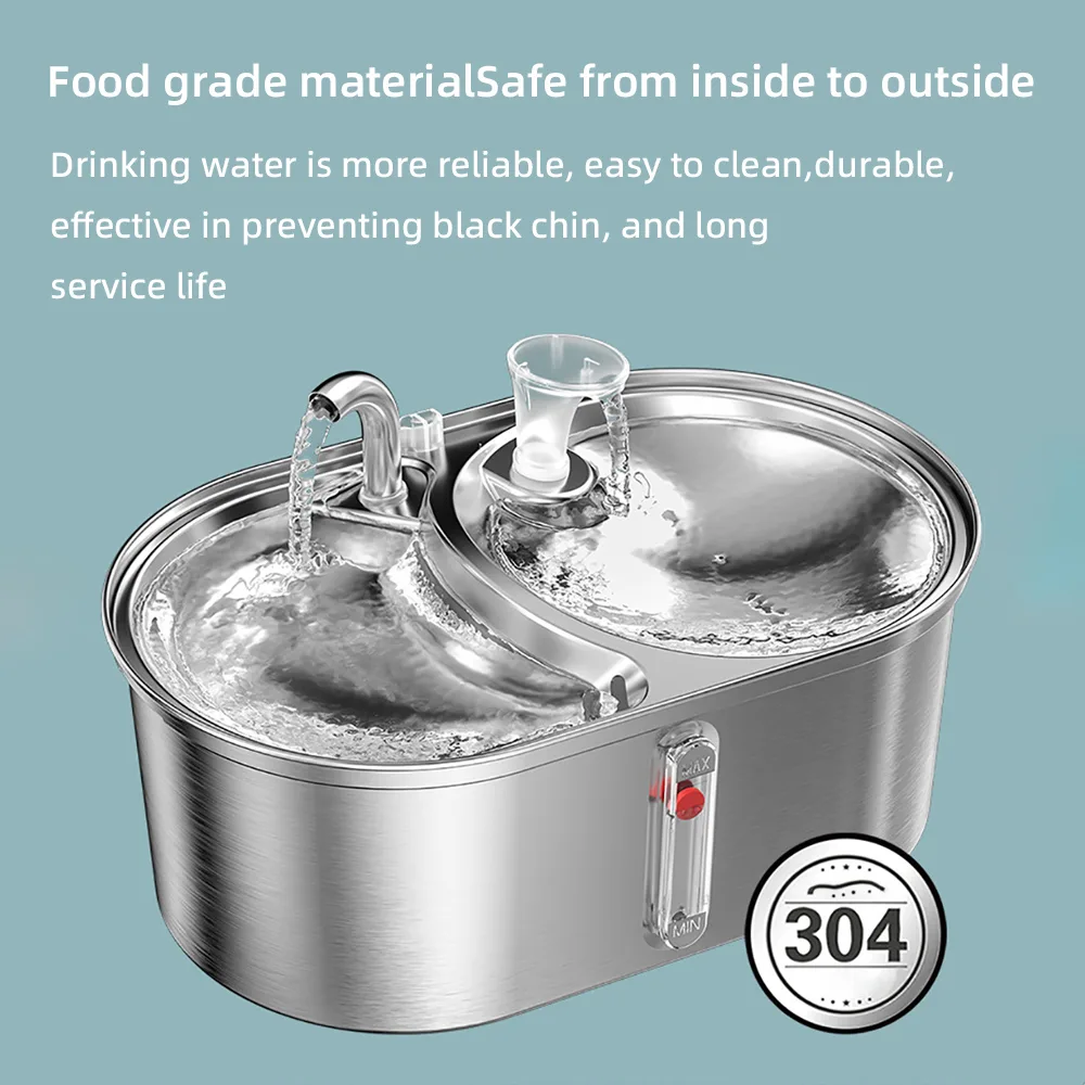 USB Rechargeable Steel Pet Water Dispenser 3.2L, IPX5 - detail