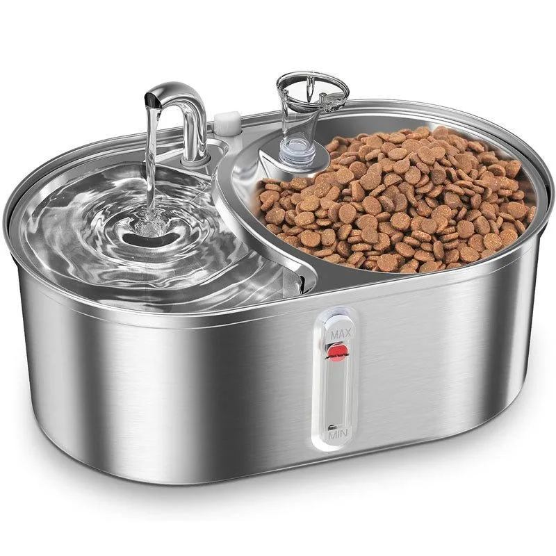 USB Rechargeable Steel Pet Water Dispenser 3.2L, IPX5