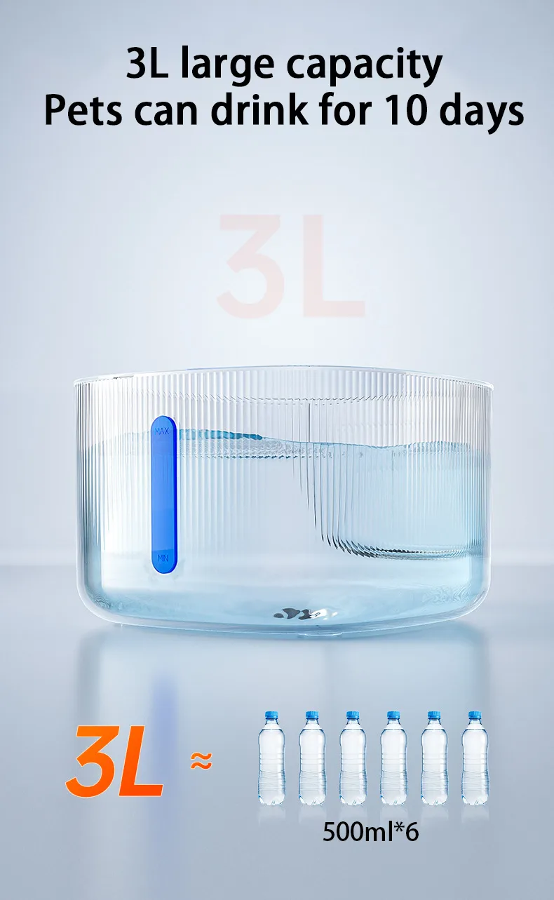 3L Smart Pet Drinking Fountain with 304 Steel Tray — Wholesale - detail