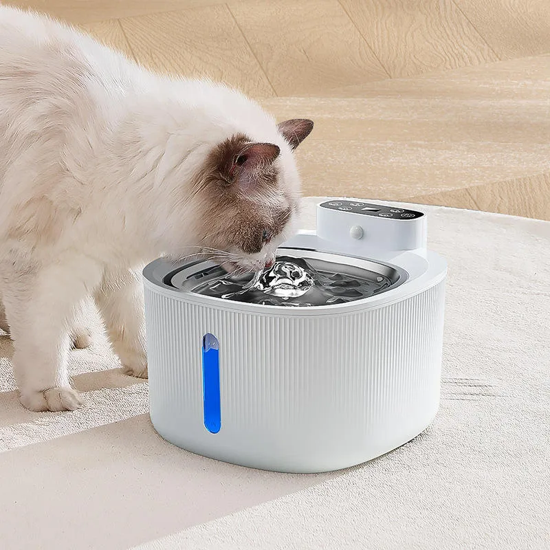 3L Smart Pet Drinking Fountain with 304 Steel Tray — Wholesale