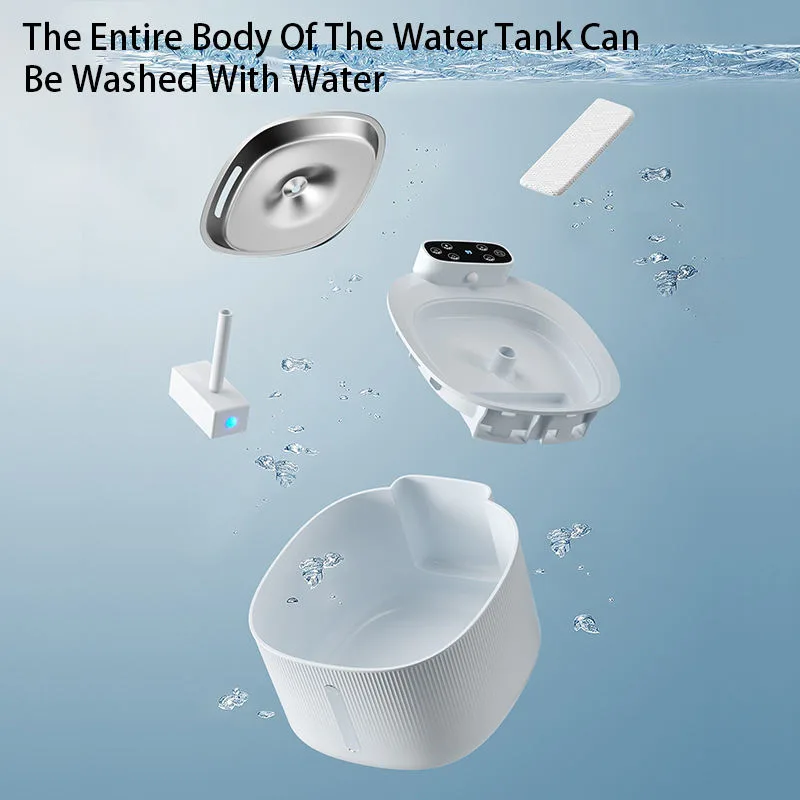 3L Smart Pet Drinking Fountain with 304 Steel Tray — Wholesale