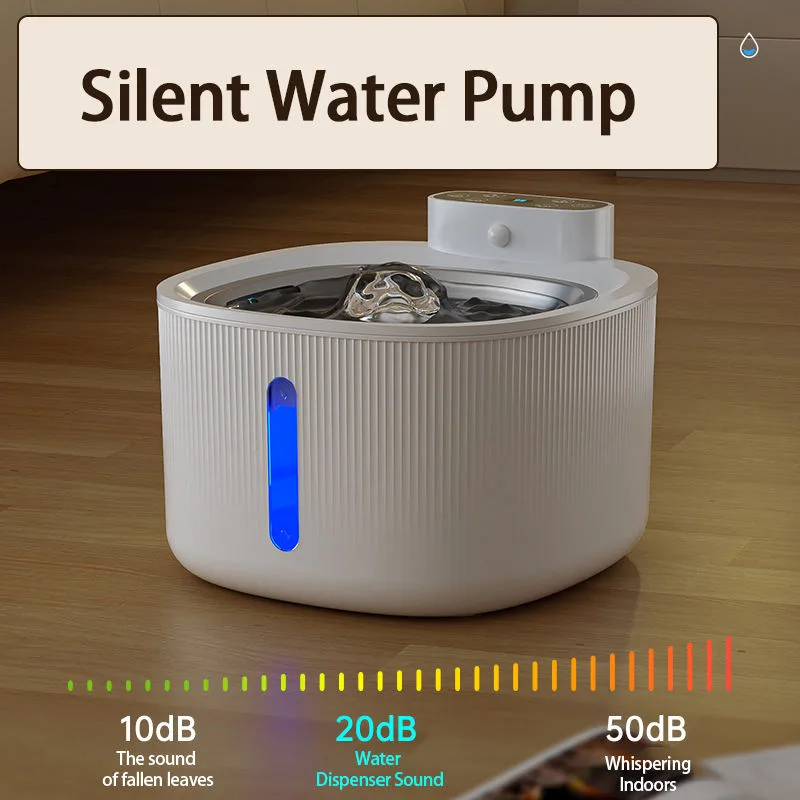 3L Smart Pet Drinking Fountain with 304 Steel Tray — Wholesale