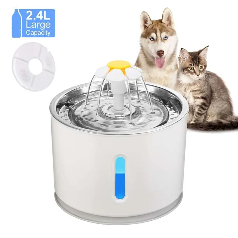 Stainless Cat Water Fountain 3L with USB Pump Power