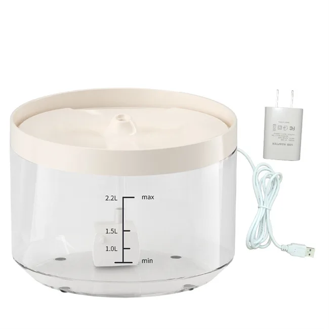 Compact 2.2L Pet Water Fountain, Ultra-Quiet with Filter - detail