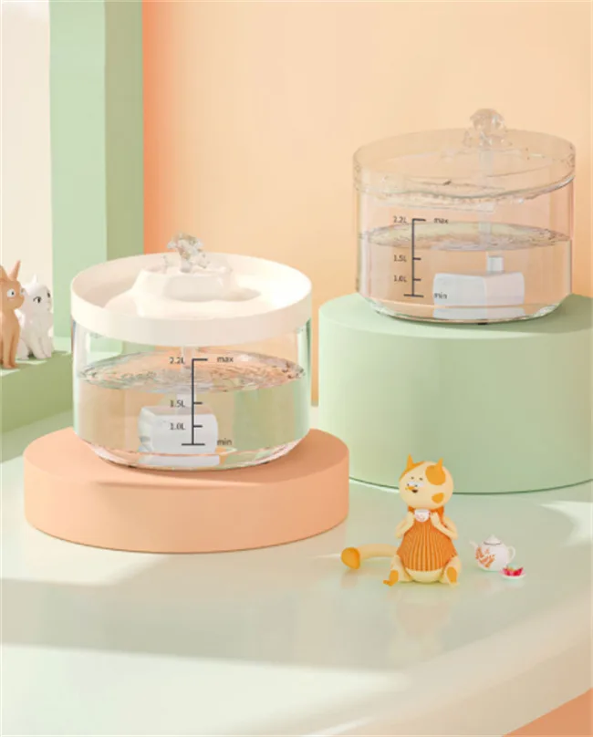 Compact 2.2L Pet Water Fountain, Ultra-Quiet with Filter - detail