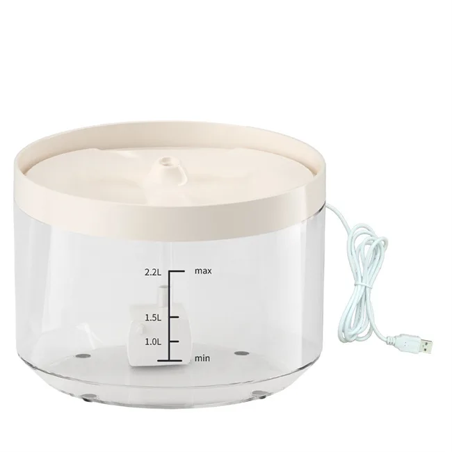 Compact 2.2L Pet Water Fountain, Ultra-Quiet with Filter - detail