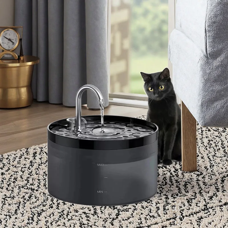Compact 2.2L Pet Water Fountain, Ultra-Quiet with Filter