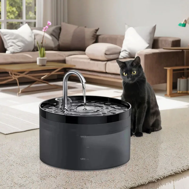 Compact 2.2L Pet Water Fountain, Ultra-Quiet with Filter