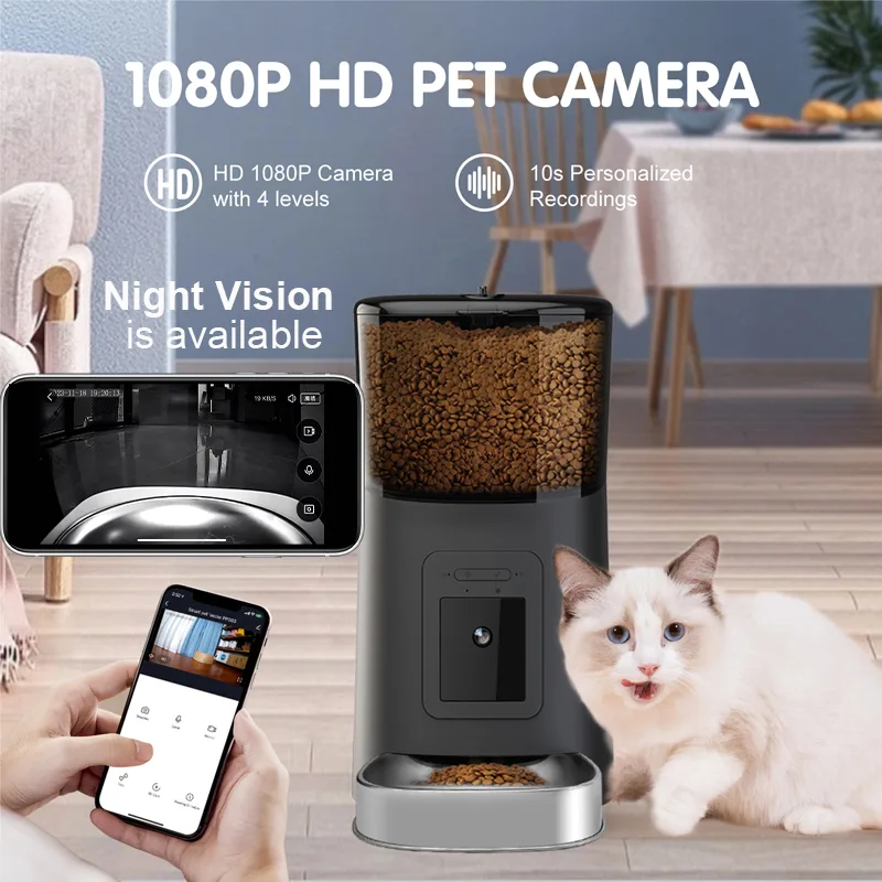 Wholesale Smart Cat Feeder with 1080p Camera — 6L, OEM Ready - detail
