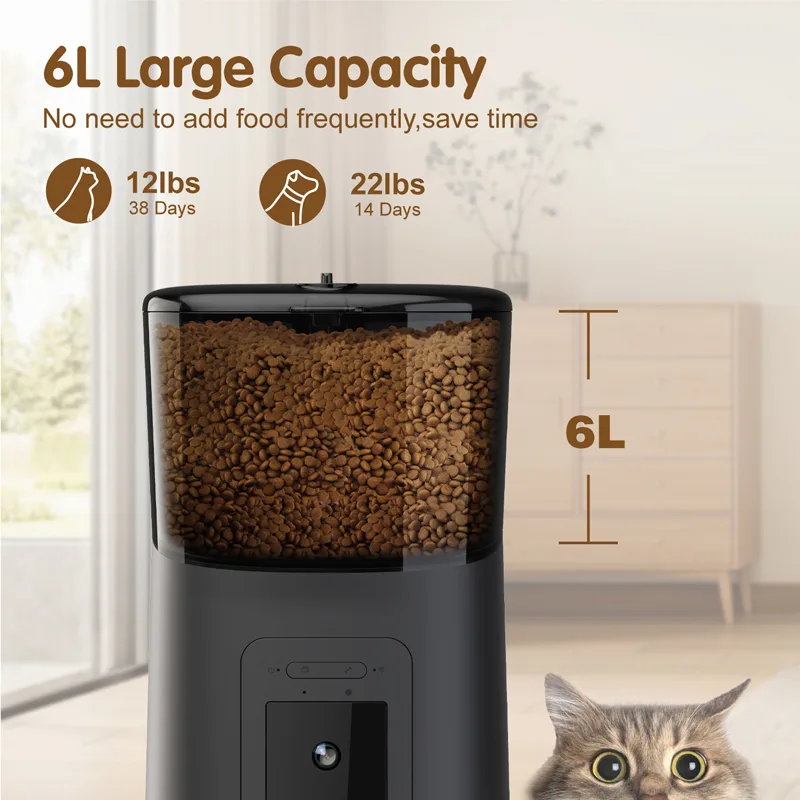 Wholesale Smart Cat Feeder with 1080p Camera — 6L, OEM Ready - detail