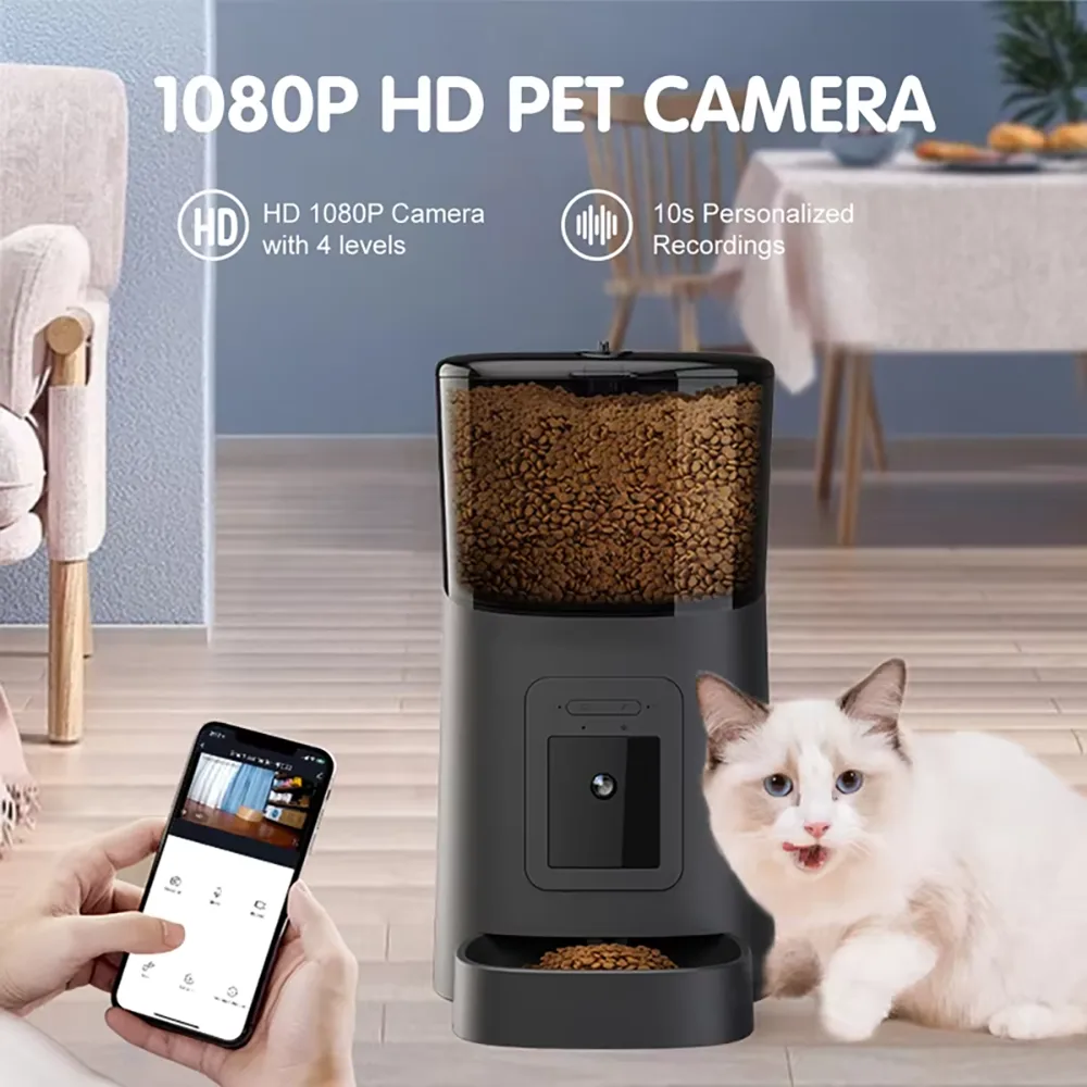 Wholesale Smart Cat Feeder with 1080p Camera — 6L, OEM Ready