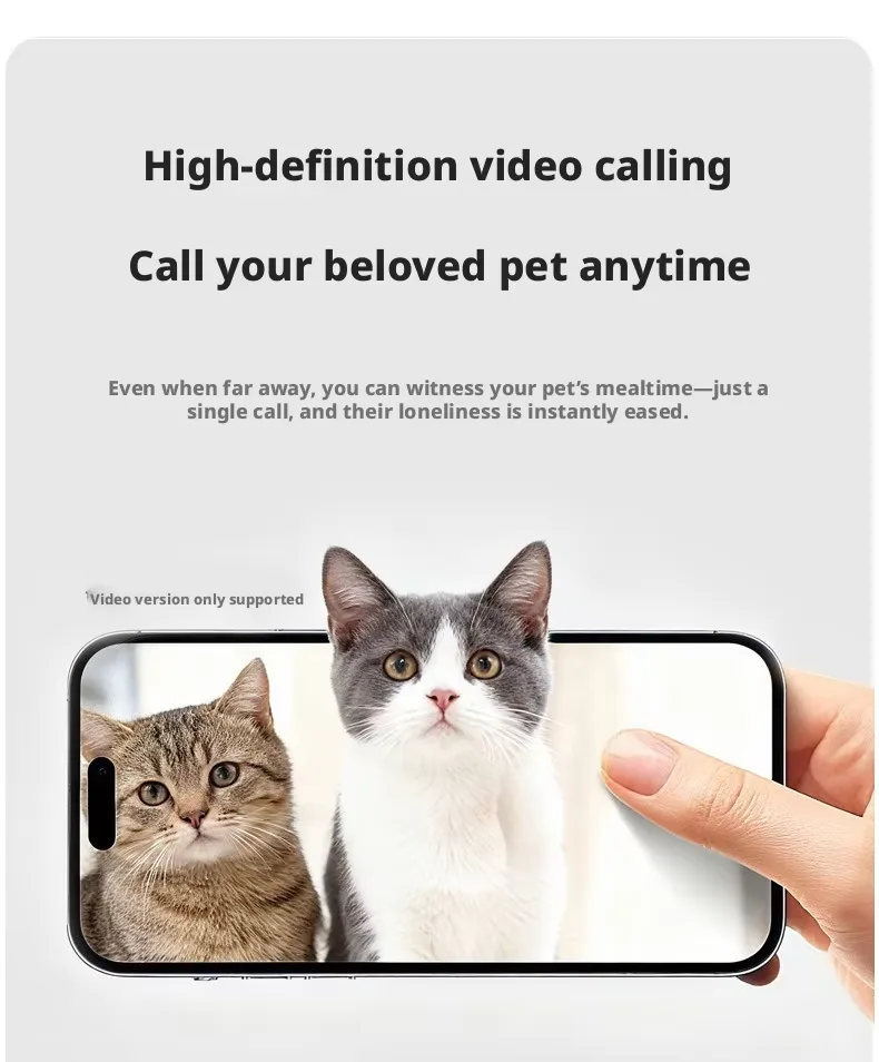 Bulk WiFi Pet Feeder with HD Camera, Voice and Twin Bowls - detail