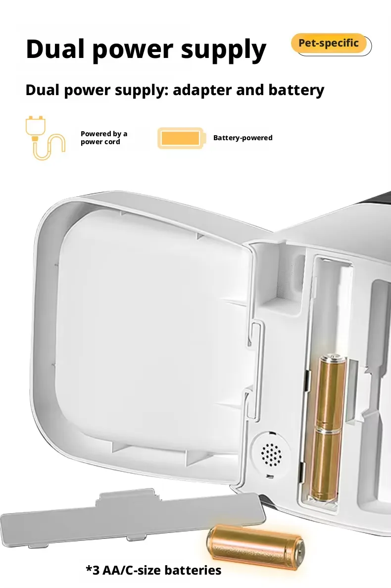 Bulk WiFi Pet Feeder with HD Camera, Voice and Twin Bowls - detail