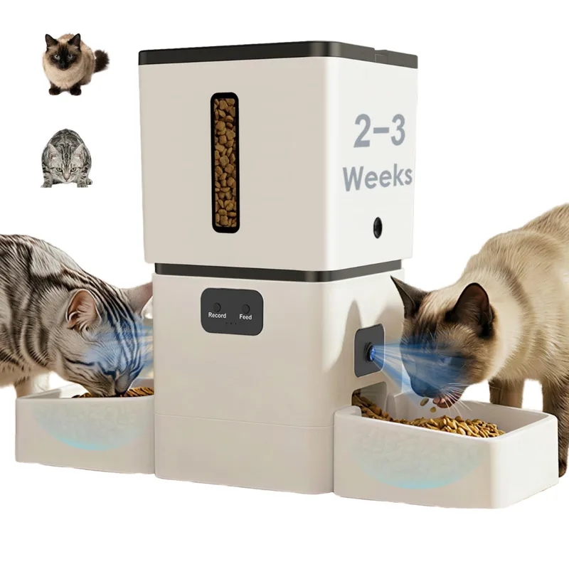 Bulk WiFi Pet Feeder with HD Camera, Voice and Twin Bowls